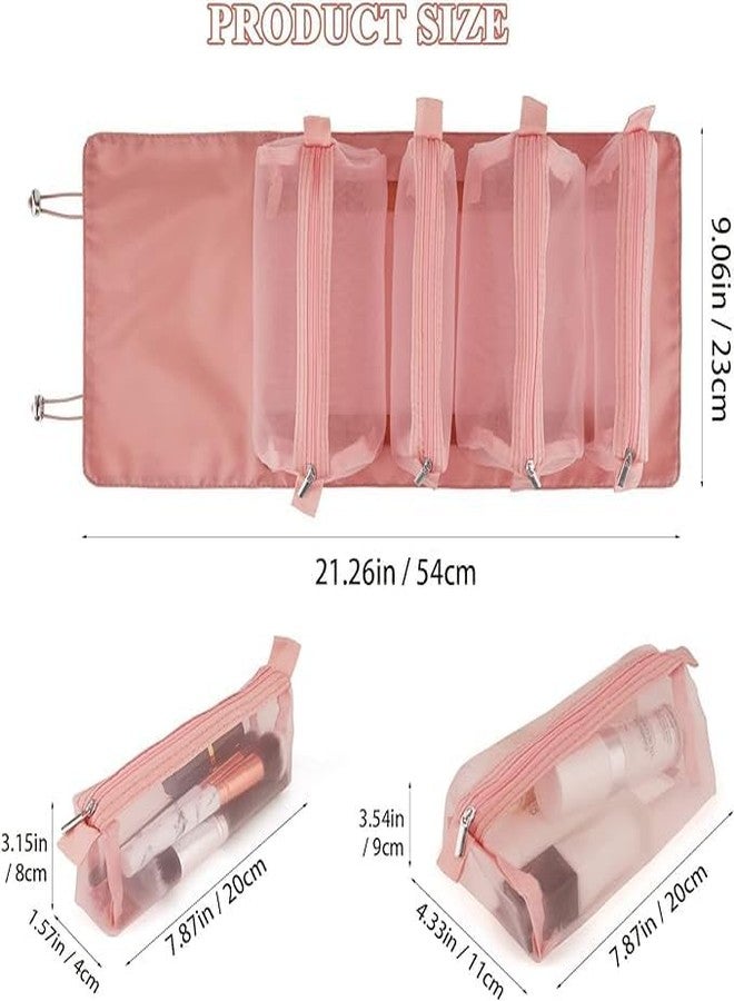 GNOLY 4 in 1 Toiletry Bag Makeup Pouch Cosmetic Organizer Bag Foldable Cosmetic Organizer Bag for Travel (1Pcs) - Image 2